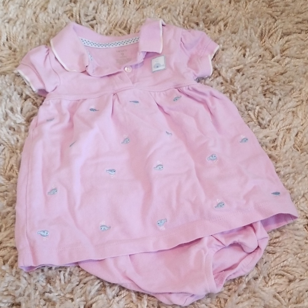 Carter's || Lavendar Whale Baby Girl Dress